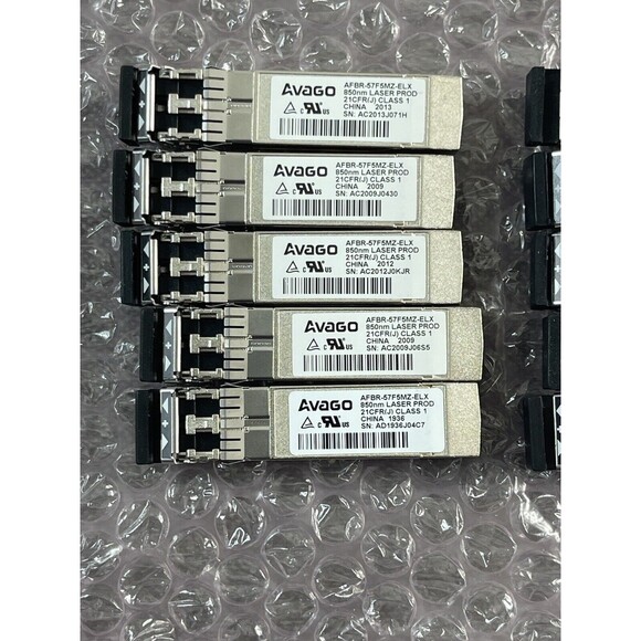 Avago AFBR-57F5MZ-ELX 16GB SFP+ FC SW Optical Transceiver Lot Of 10 - Picture 3 of 11